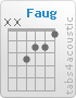Chord Faug (x,x,3,2,2,1)